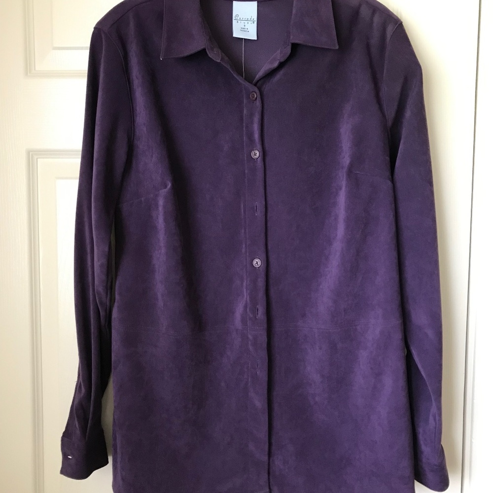 Cascade Blues Velvet Blouse